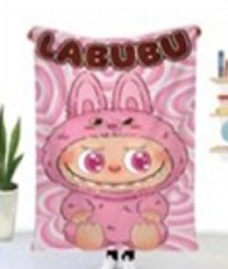 COUVERTURE LABUBU ROSE 5 PIEDS X 4 PIEDS